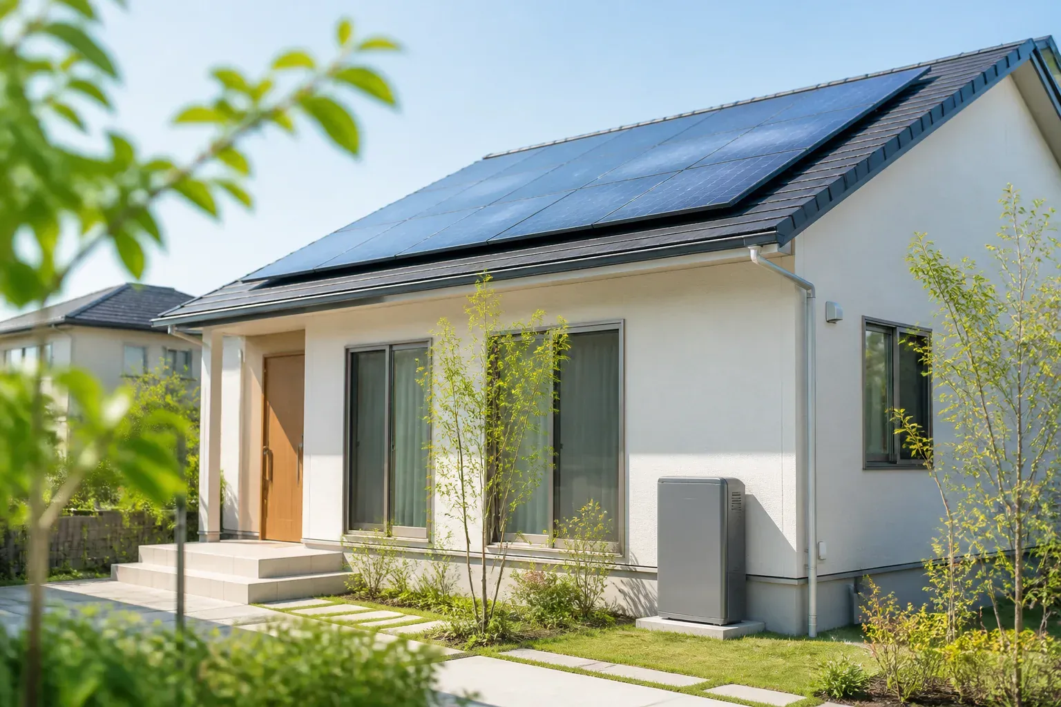 太陽光と蓄電池を備えた住宅のイメージ