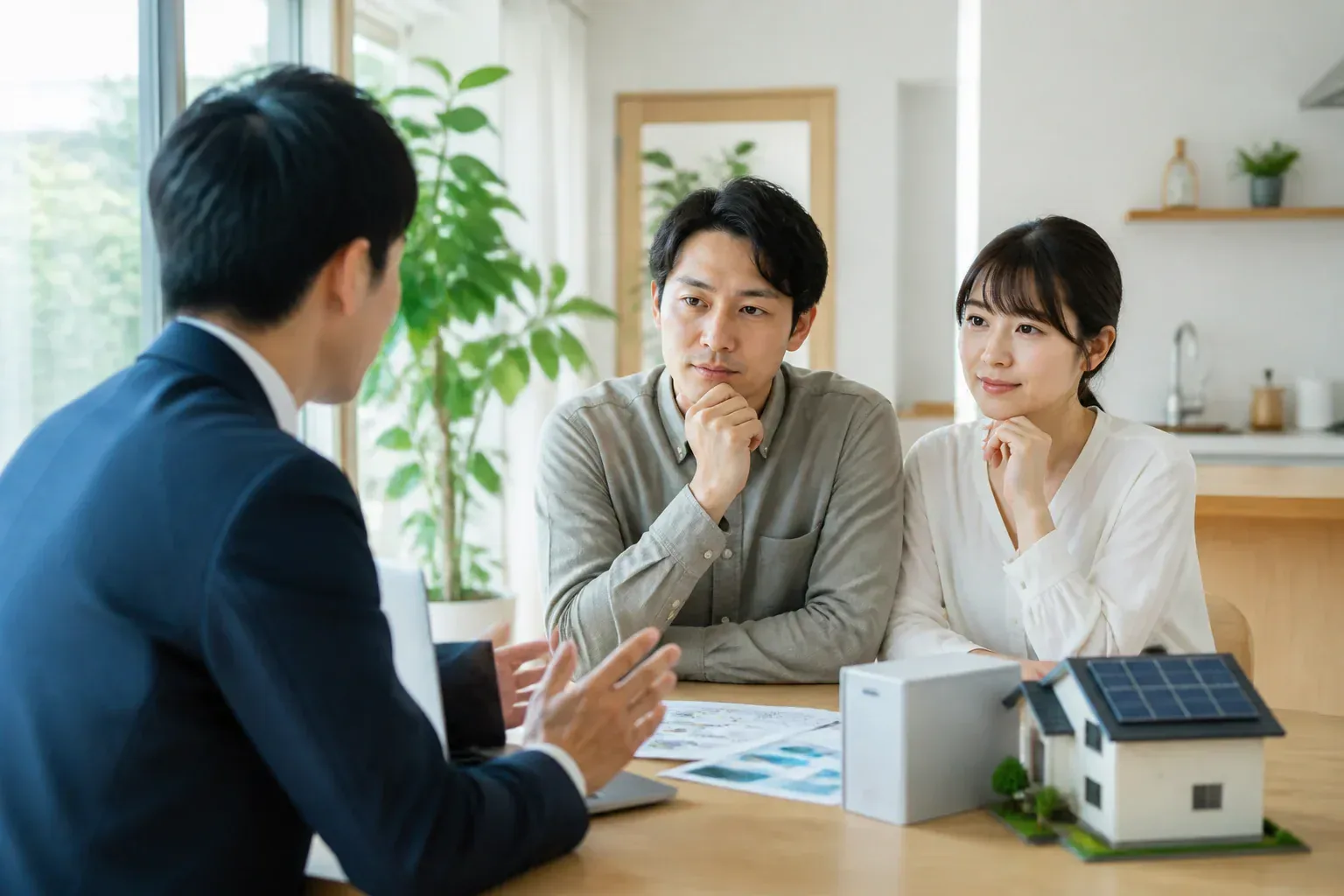 太陽光と蓄電池のある住宅のイメージ