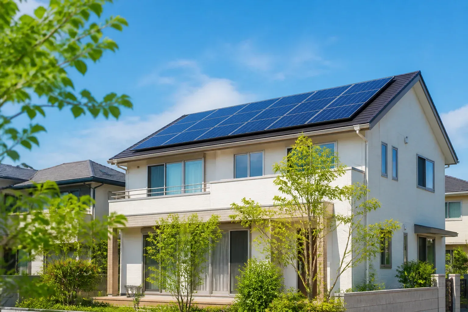 太陽光パネルを設置した住宅のイメージ