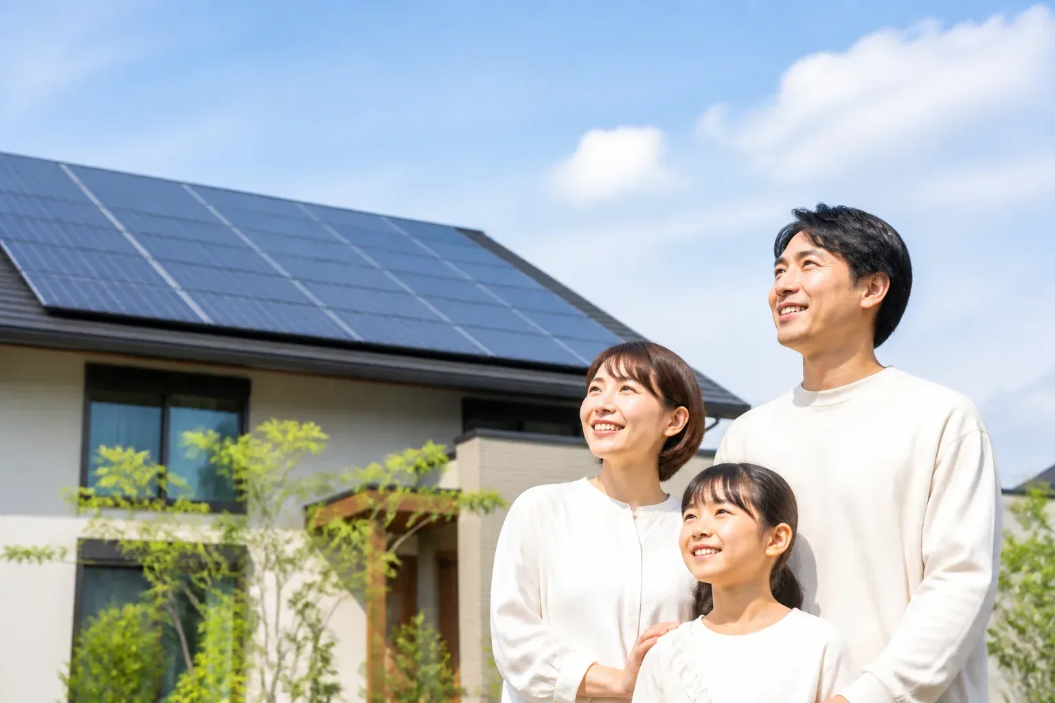 太陽光パネルのある住宅のイメージ