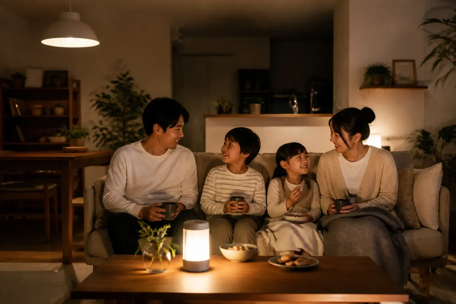停電時も明かりがつく家庭のイメージ