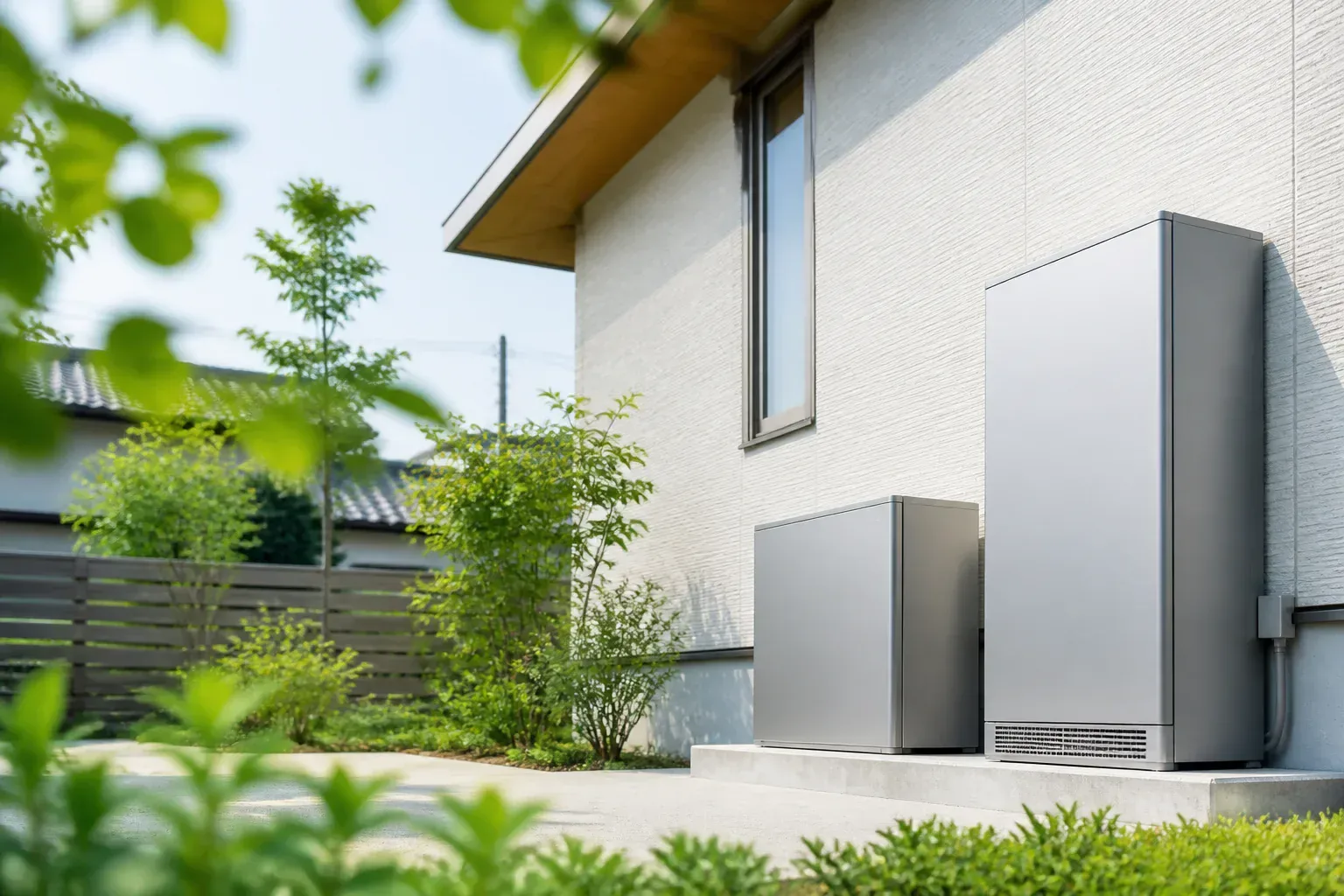 住宅に設置された家庭用蓄電池のイメージ