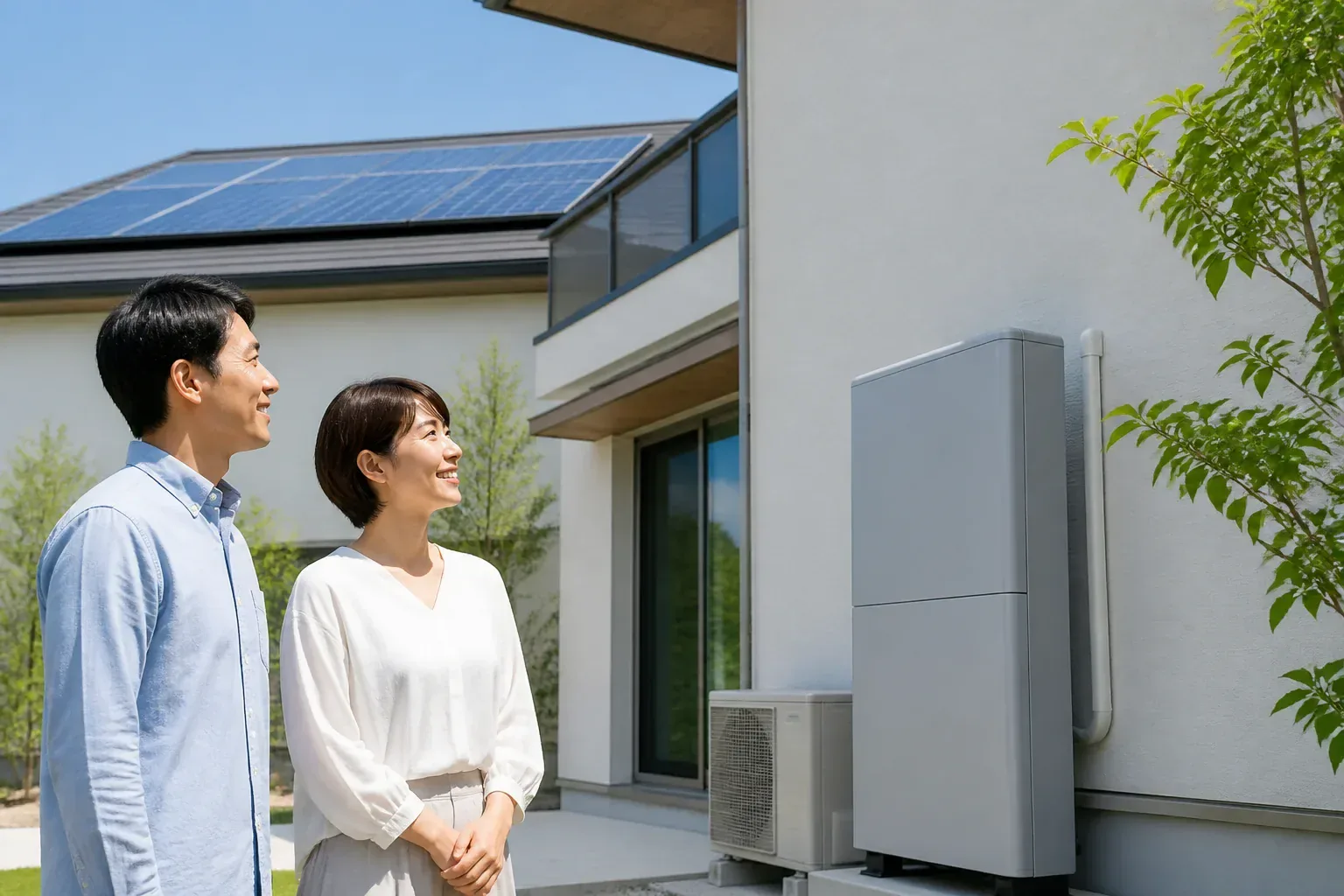 停電時でも電気が使える家庭のイメージ