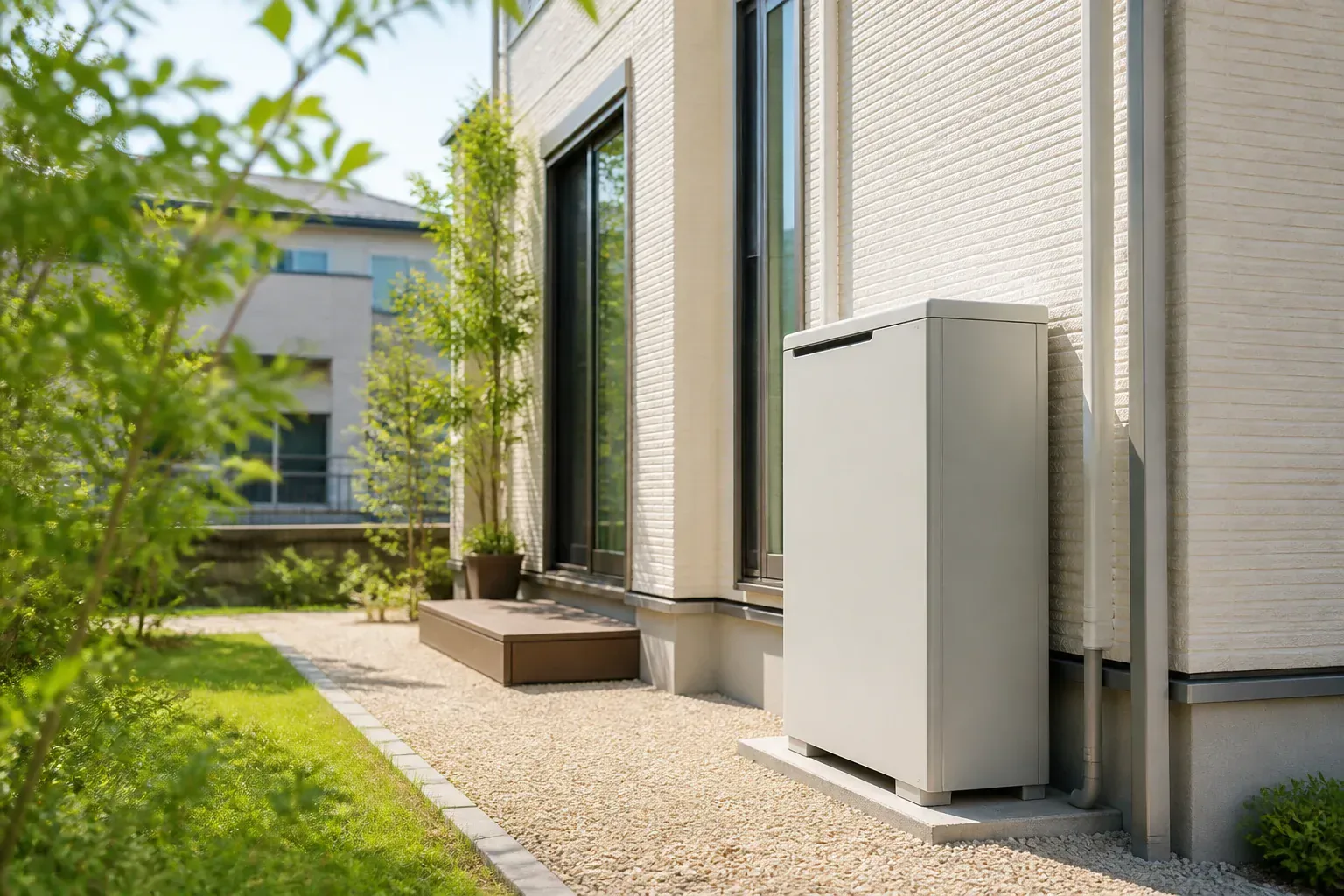 住宅に設置された家庭用蓄電池のイメージ