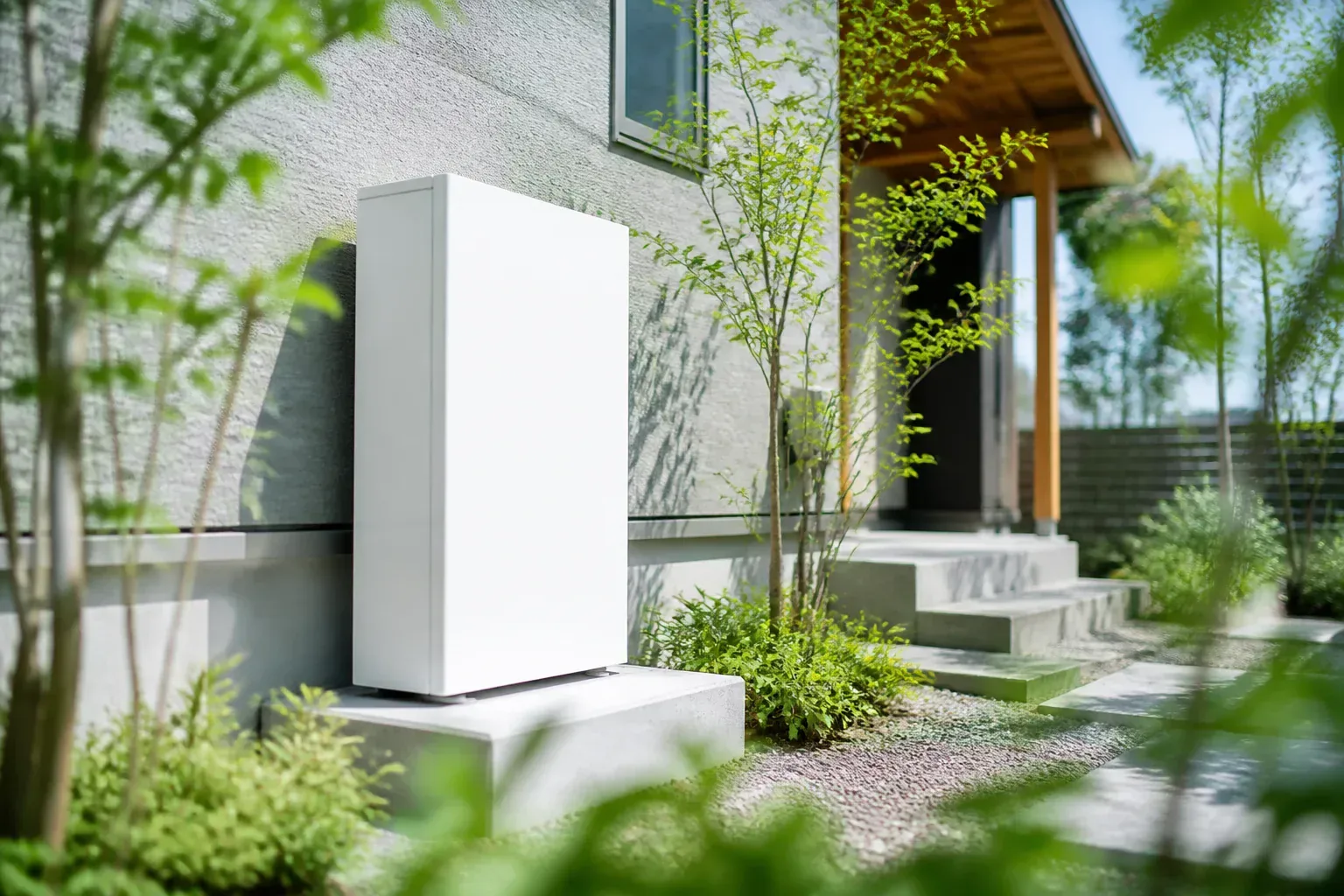 住宅に設置された家庭用蓄電池のイメージ