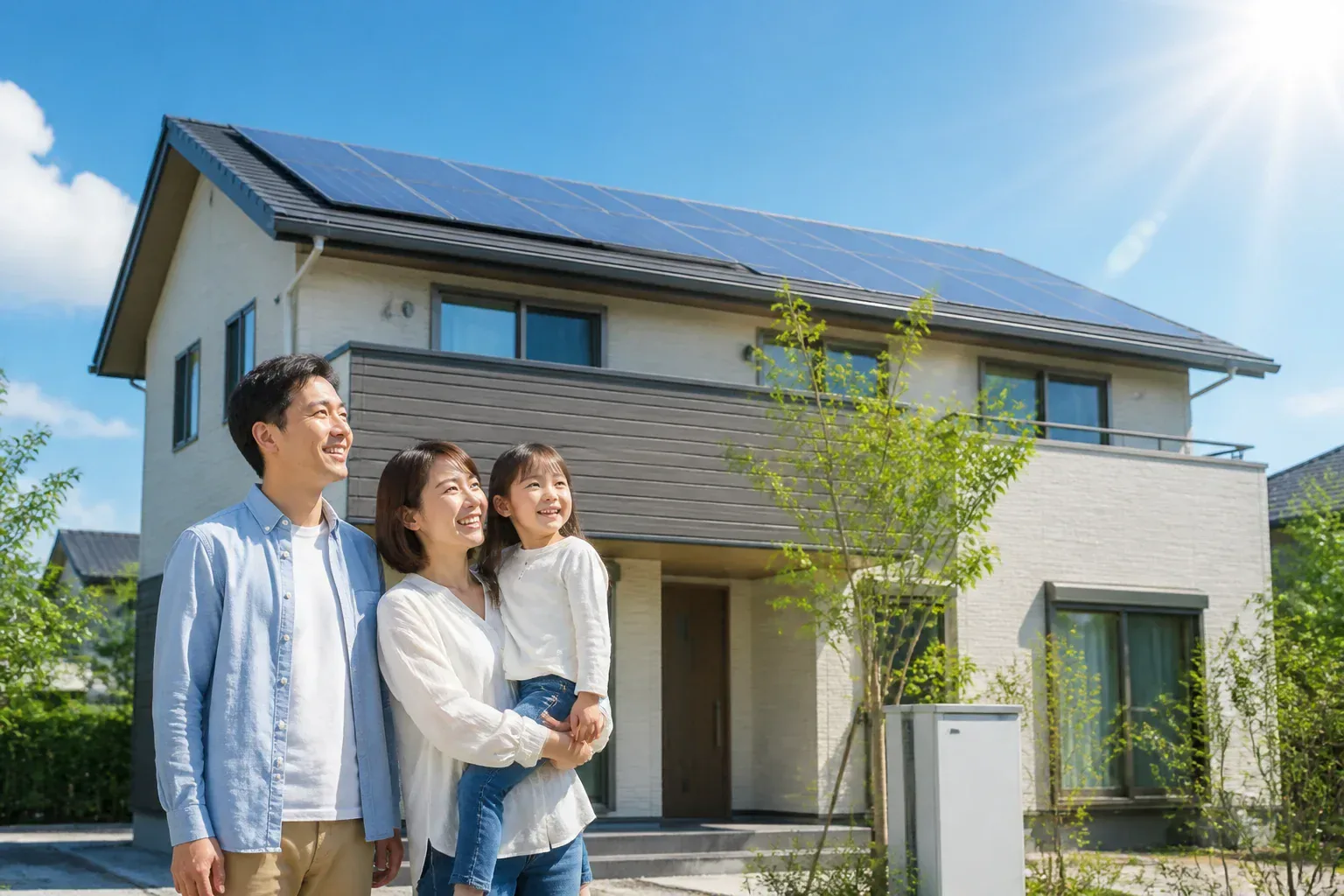 太陽光パネルを設置した住宅のイメージ